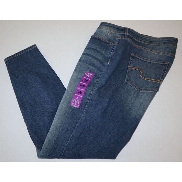 Signature by Levi Strauss Women's Sz 20 Gold Label Mid-Rise Skinny Denim Jeans - Picture 4 of 5